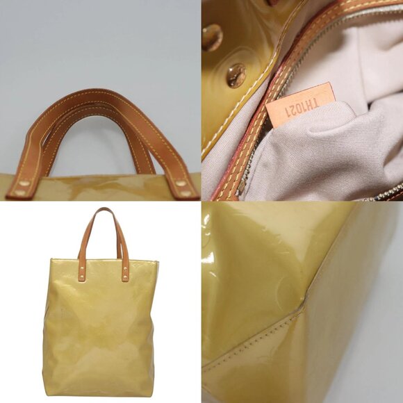 LOUIS VUITTON Monogram Vernis Reade MM Hand Bag Beige M91141 LV Auth ep7589 - Picture 13 of 14